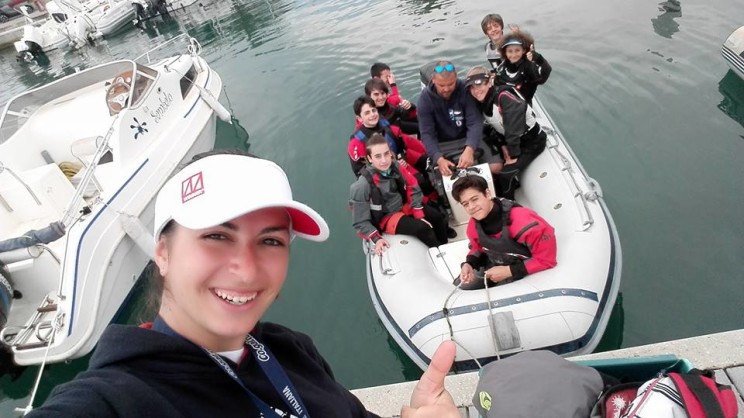Con gli istruttori prima di una regata